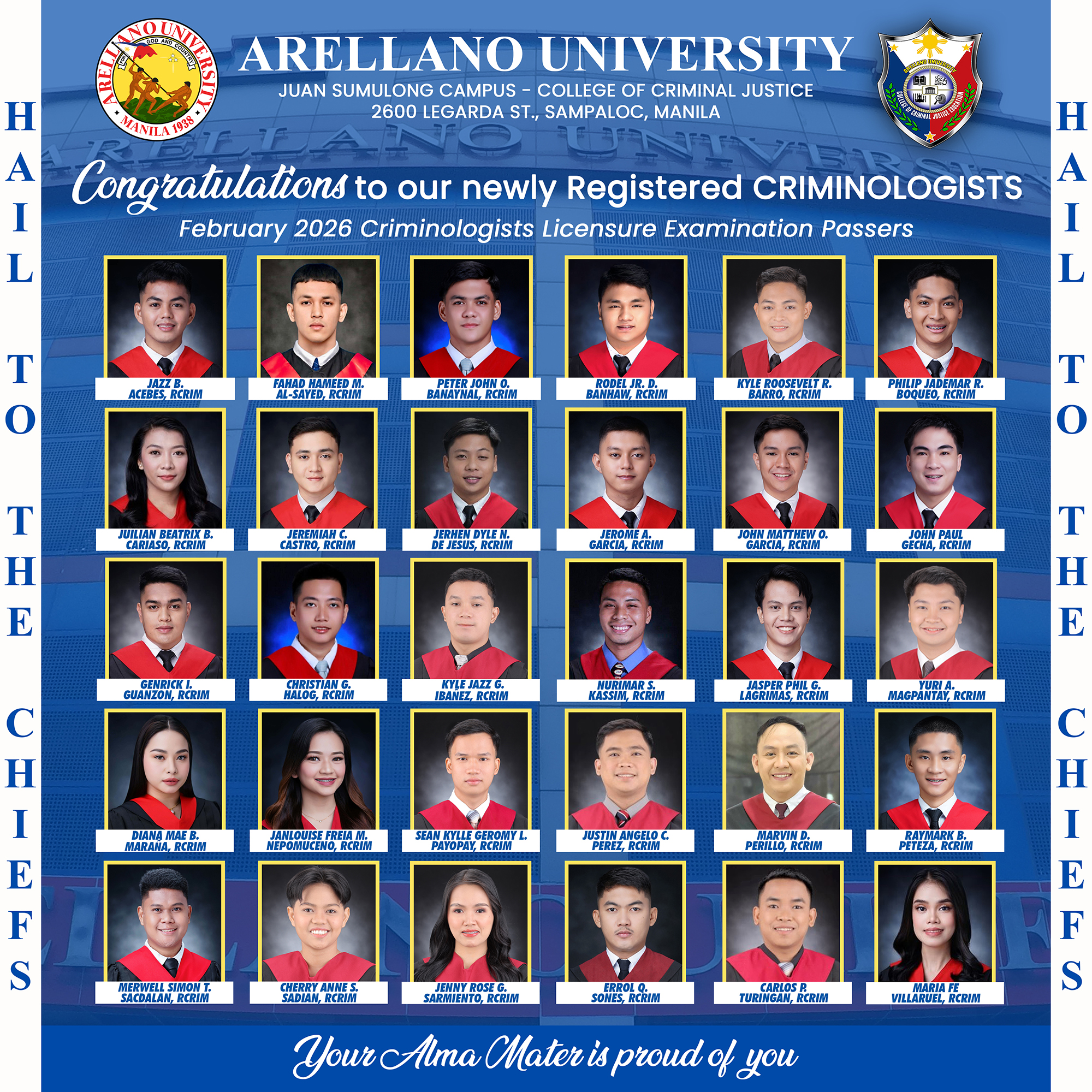 BEYOND THE BADGE: AU - Legarda Honors the Newest Faces of Philippine Criminology
