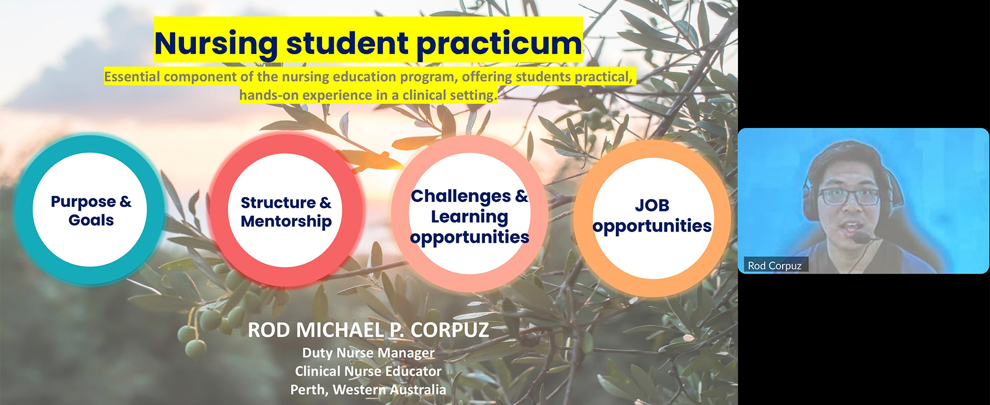 ECU Alumnus Conducts Webinar on Australian Health Care and International Practicum