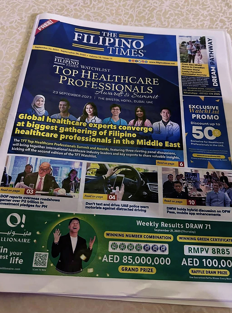 AU Nursing Alumnus Awarded "Top Healthcare Professional Award" in United Arab Emirates